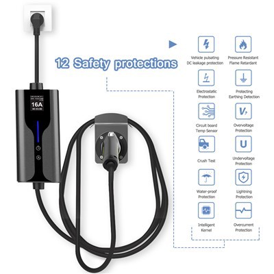 Bärbar elektrisk laddare av typ 2